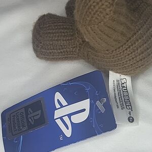 Sony Brown Knitted Stuffed Animal Plush with PlayStation Tag